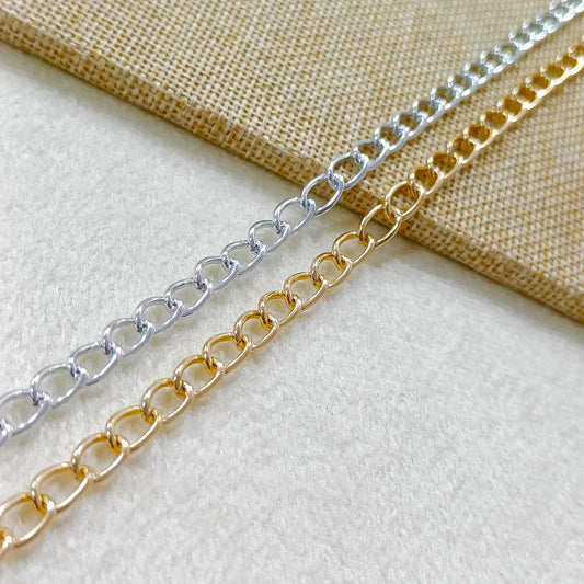 Curvy Small-Link Metal Chain