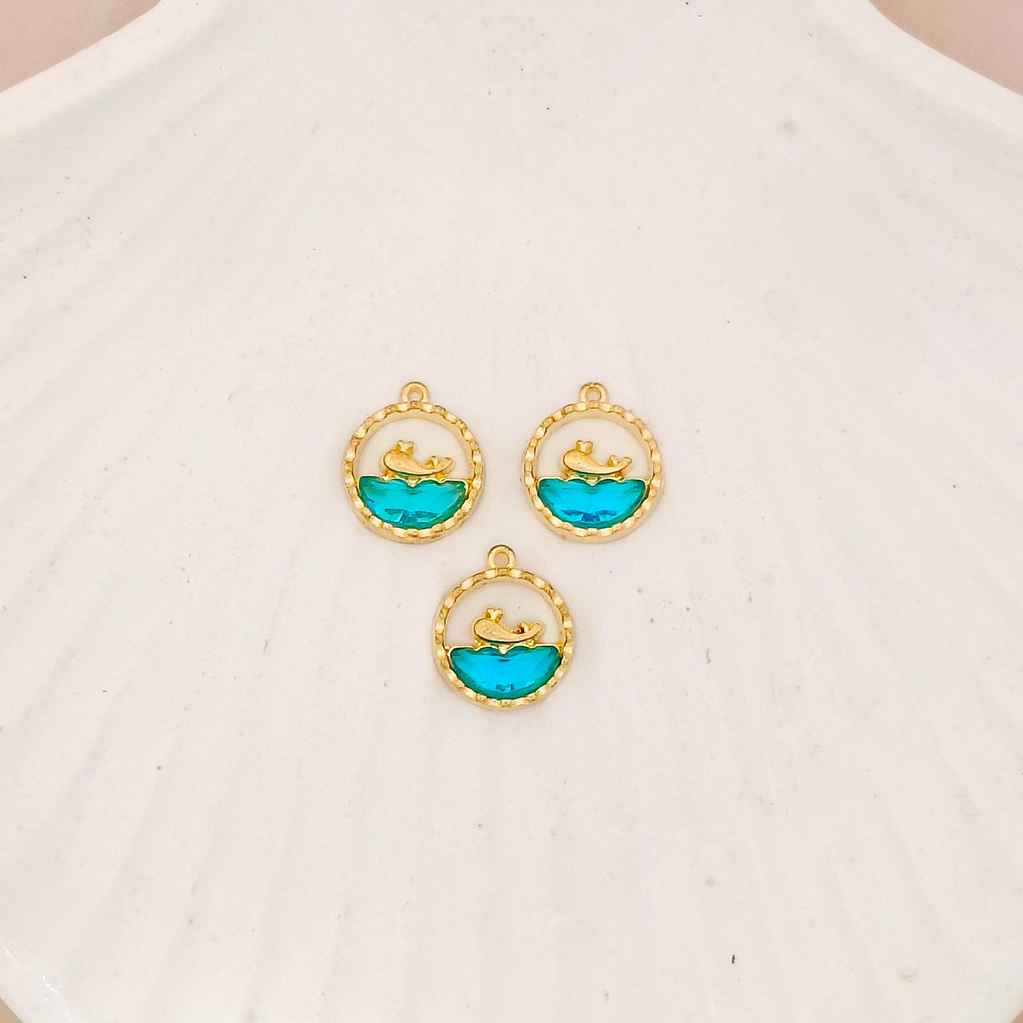 Luxury Golden Swimming Whale Charms