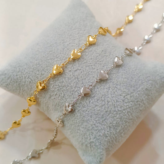 Dainty Hearts Metal Chain (5mm)