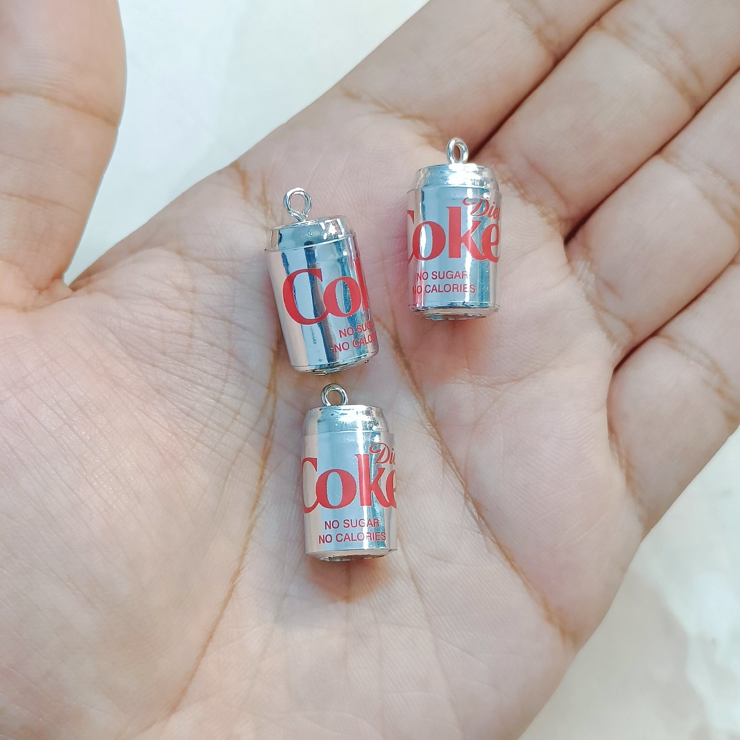 Shiny Diet Coke Can Miniature Resin Charms