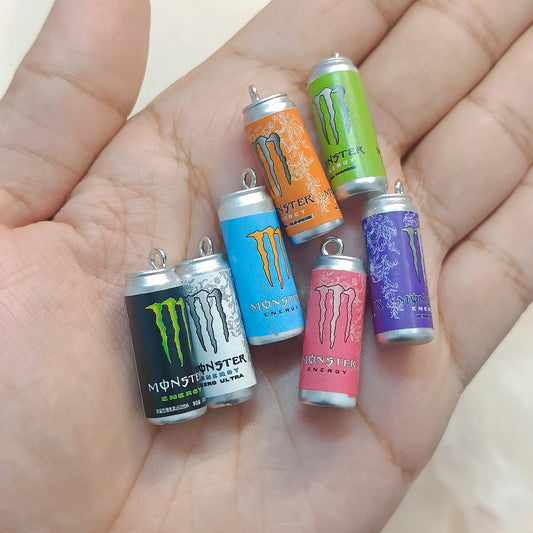 Monster Energy Drink Can Miniature Resin Charms