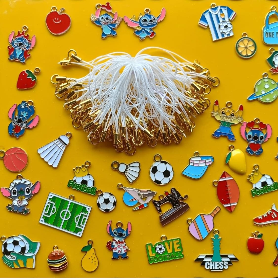 Premium Golden-Cap Phone Charm Strings (with Jump Ring attached)
