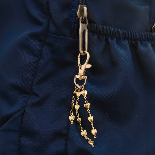 Dainty Hearts Three Layer Motif Chain Bag Charm
