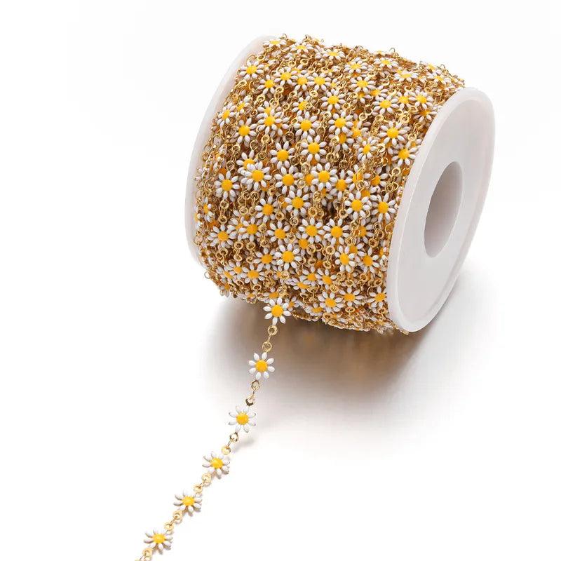Premium 18K Gold-Plated Anti-Tarnish Daisy Chain (7mm)