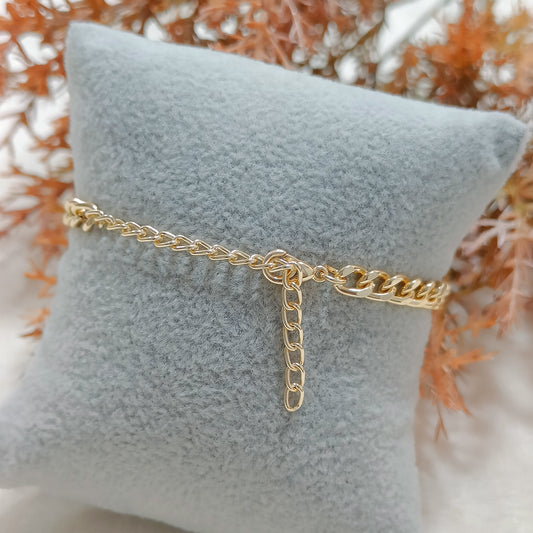 Curb Chain & Rudraksha Beads Double-Ended Bracelet