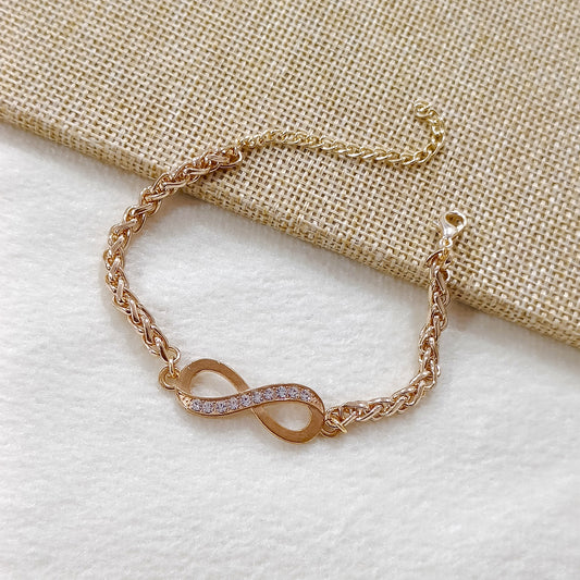 Braided Chain Infinity Bracelet for Women