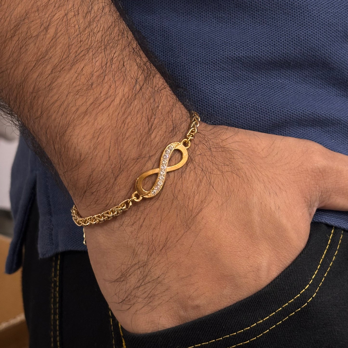 Braided Chain Infinity Unisex Bracelet