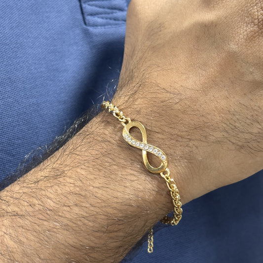 Braided Chain Infinity Bracelet for Men