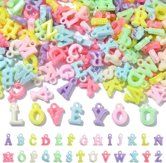 Pastel Acrylic Initial Charms (Mixed)