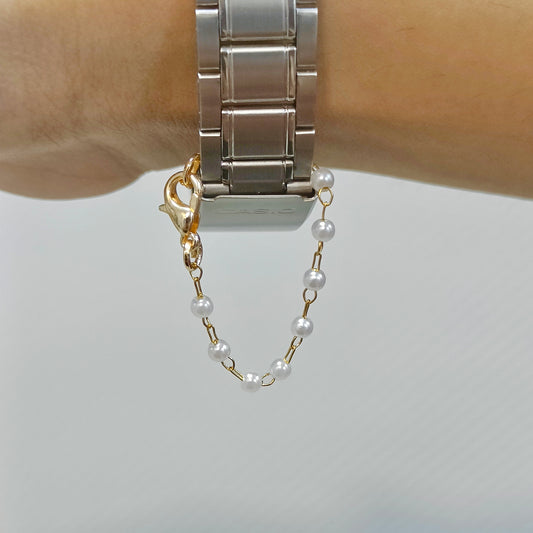 Pearl Knotting Chain Plain Watch Charm
