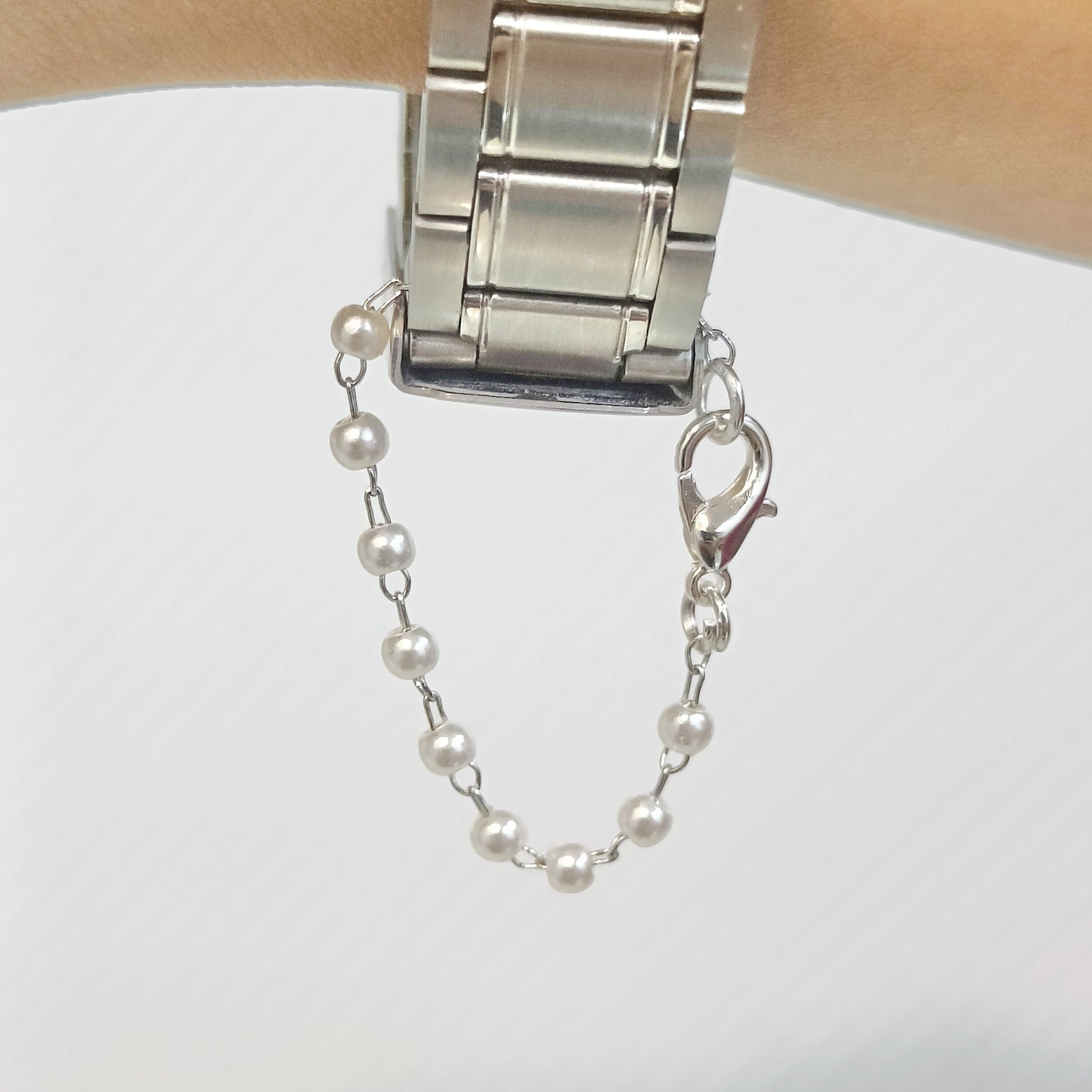 Pearl Knotting Chain Plain Watch Charm