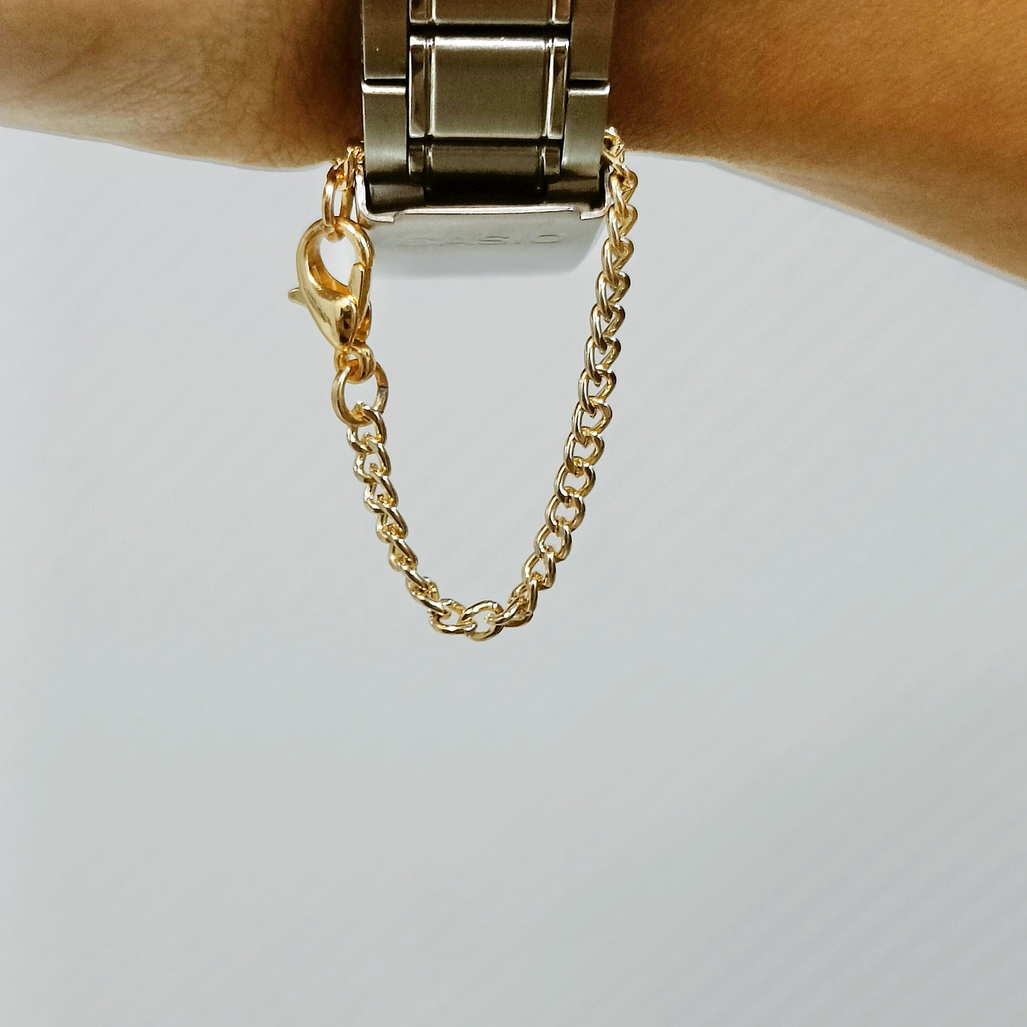 Narrow Superfine Curb Chain Plain Watch Charm