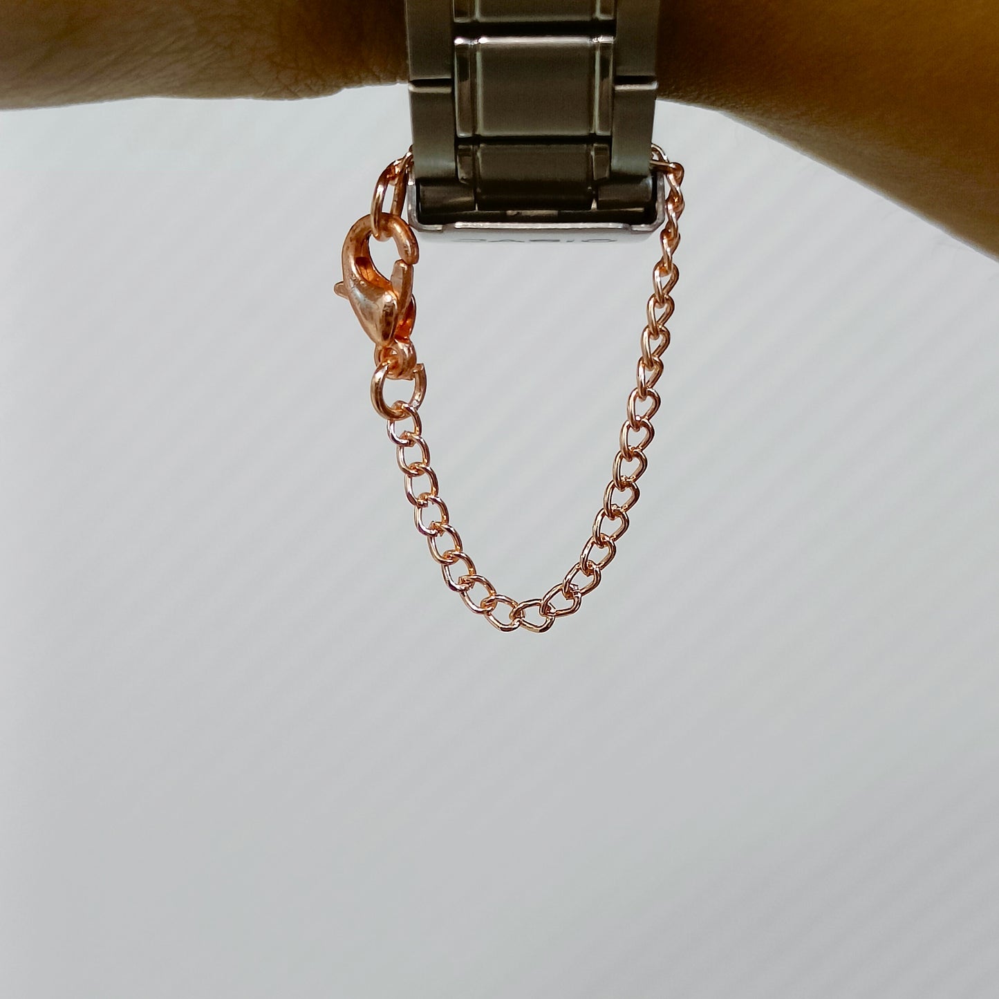 Narrow Superfine Curb Chain Plain Watch Charm