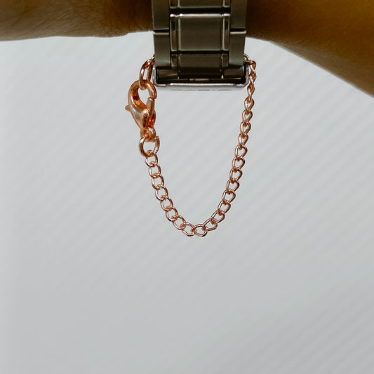 Narrow Superfine Curb Chain Plain Watch Charm