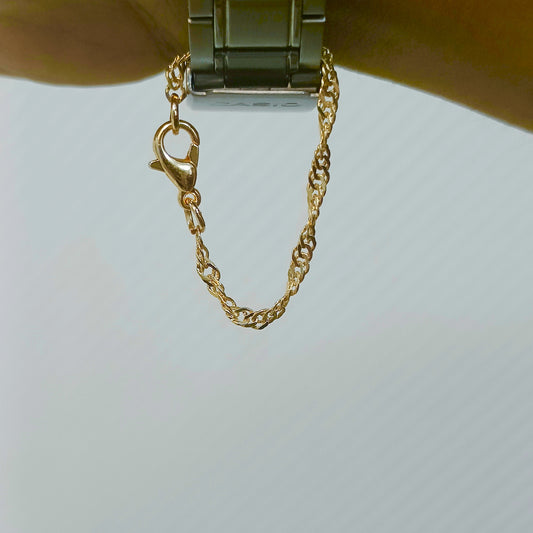 Shiny Twisted Chain Plain Watch Charm