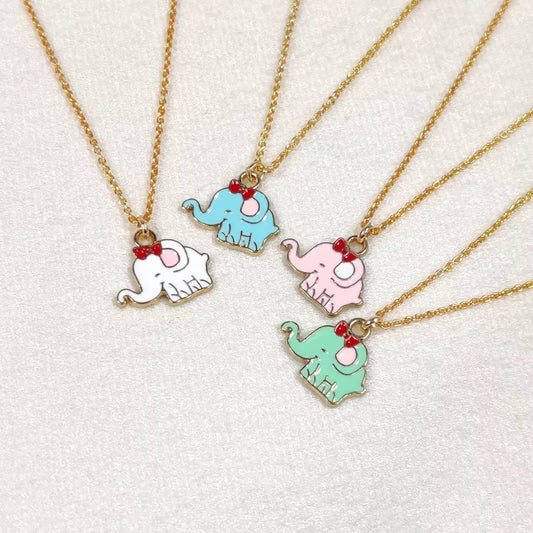 Cute Mini Elephant Golden Necklace for Women