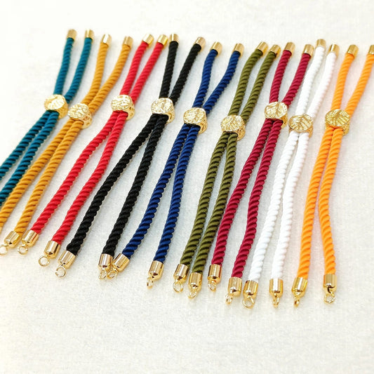 Nylon Adjustable Cord Slider Bracelets