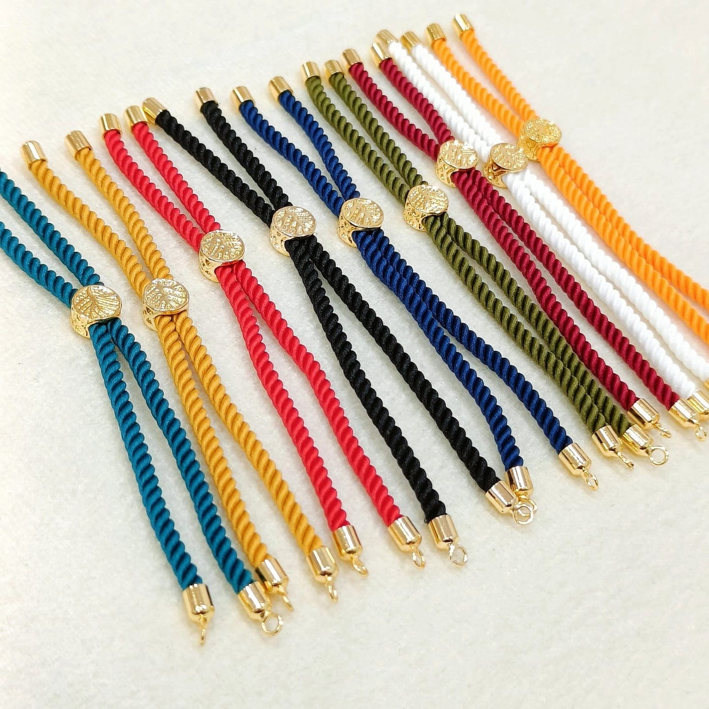 Nylon Adjustable Cord Slider Bracelets