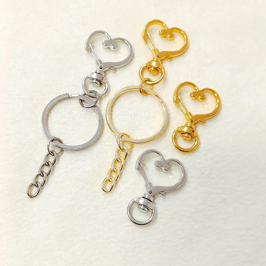 Heart-Shaped Bag Charm Keychains