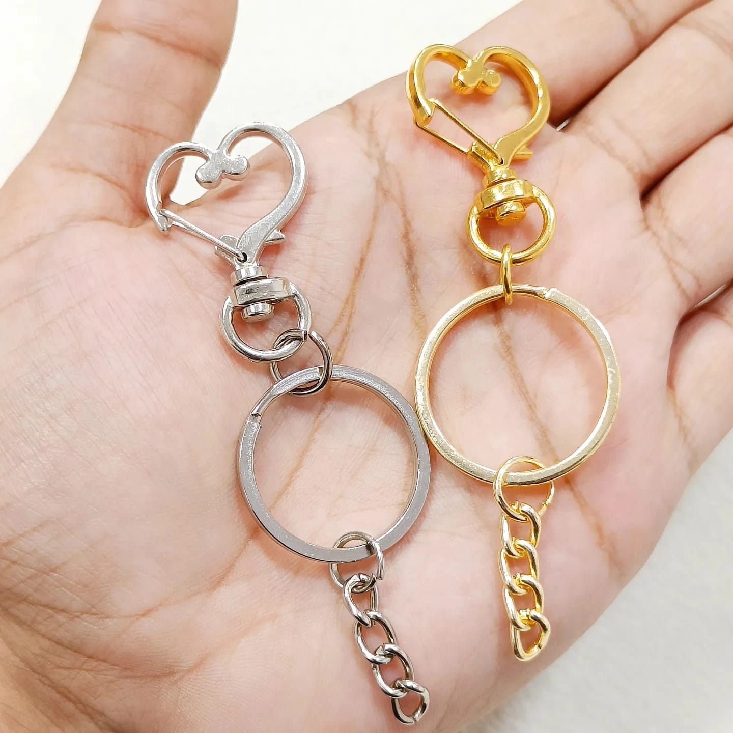 Heart-Shaped Bag Charm Keychains