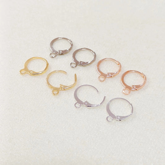 Earring Round Leverback Hoops