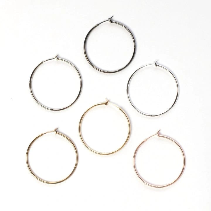 Sturdy Earring Baali Hoops (30-50mm)