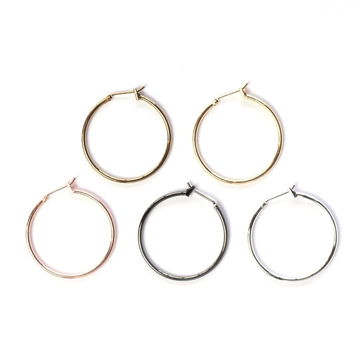 Sturdy Earring Baali Hoops (30-50mm)