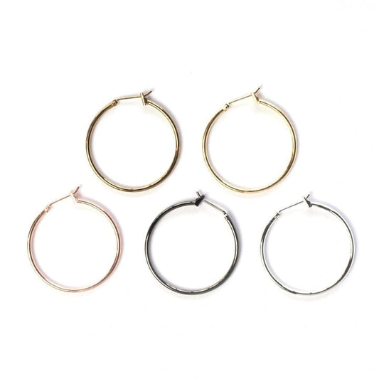Sturdy Earring Baali Hoops (30-50mm)