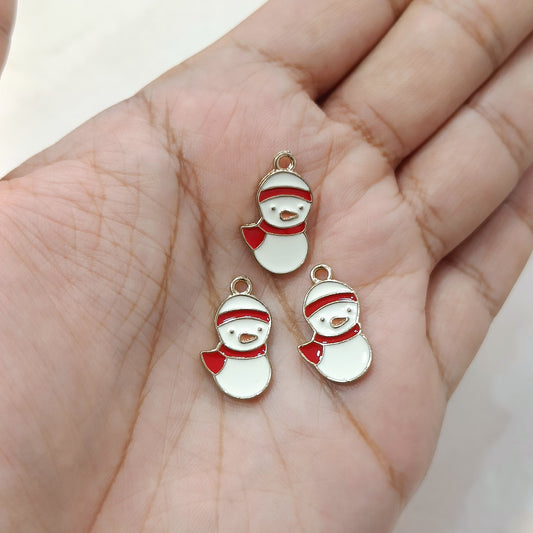 Cute Mini Snowman Metal Charms