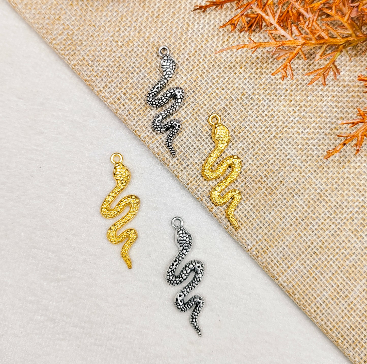 Chunky Snake Metal Charms