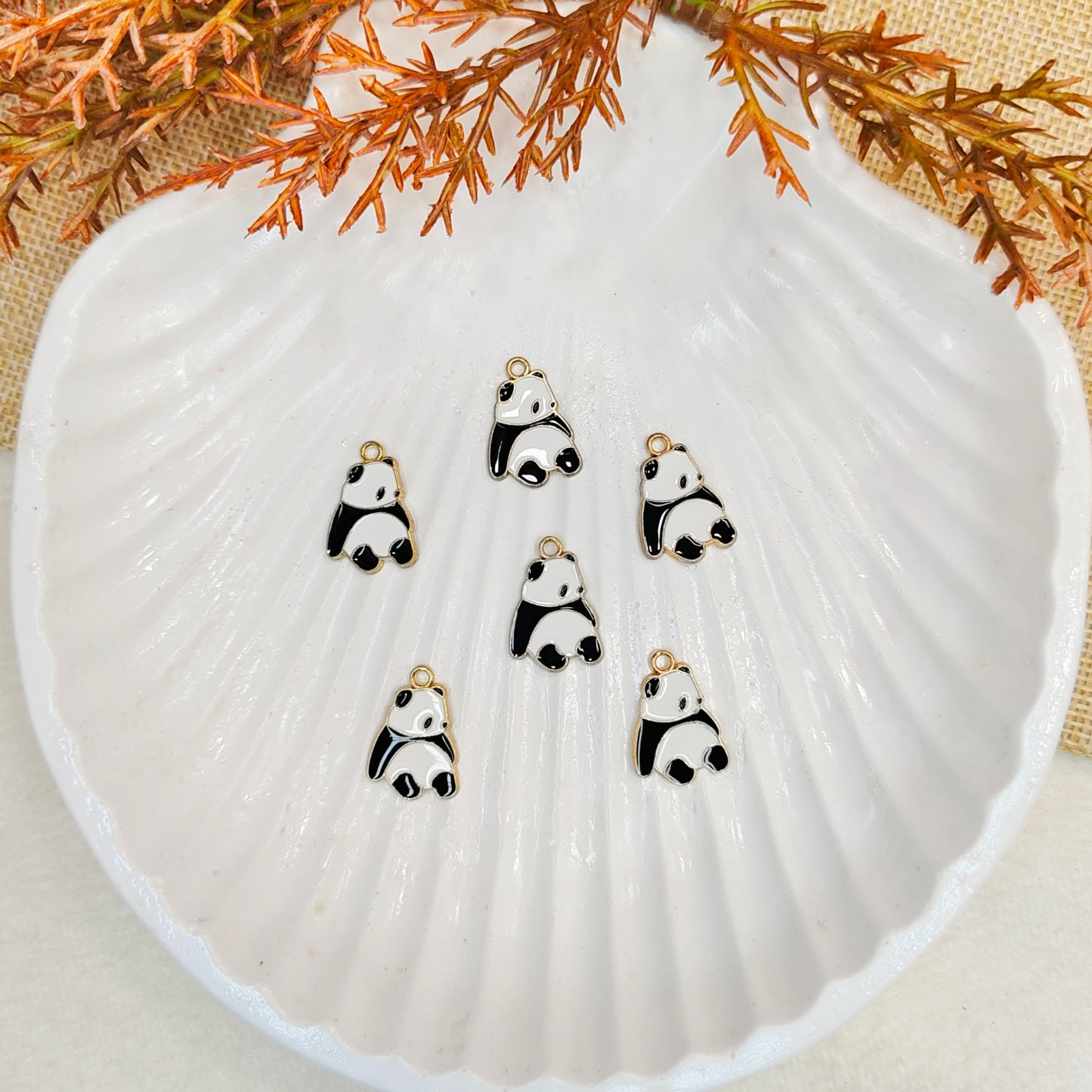 Sleeping Panda Metal Charms