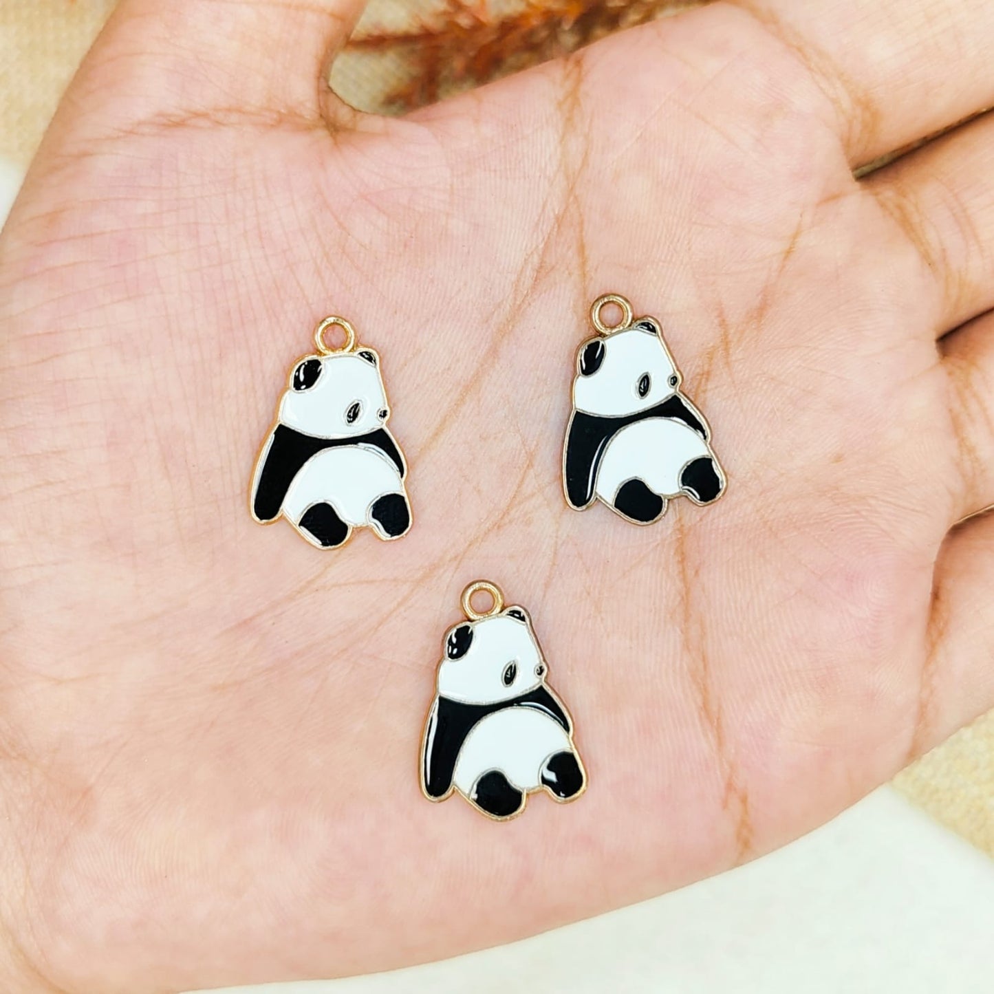 Sleeping Panda Metal Charms