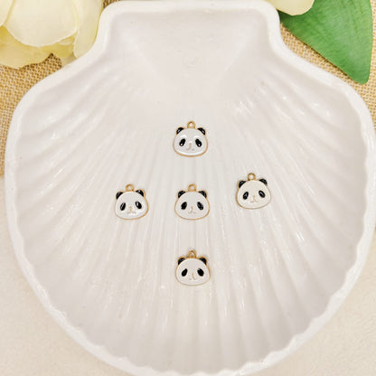Panda Face Metal Charms