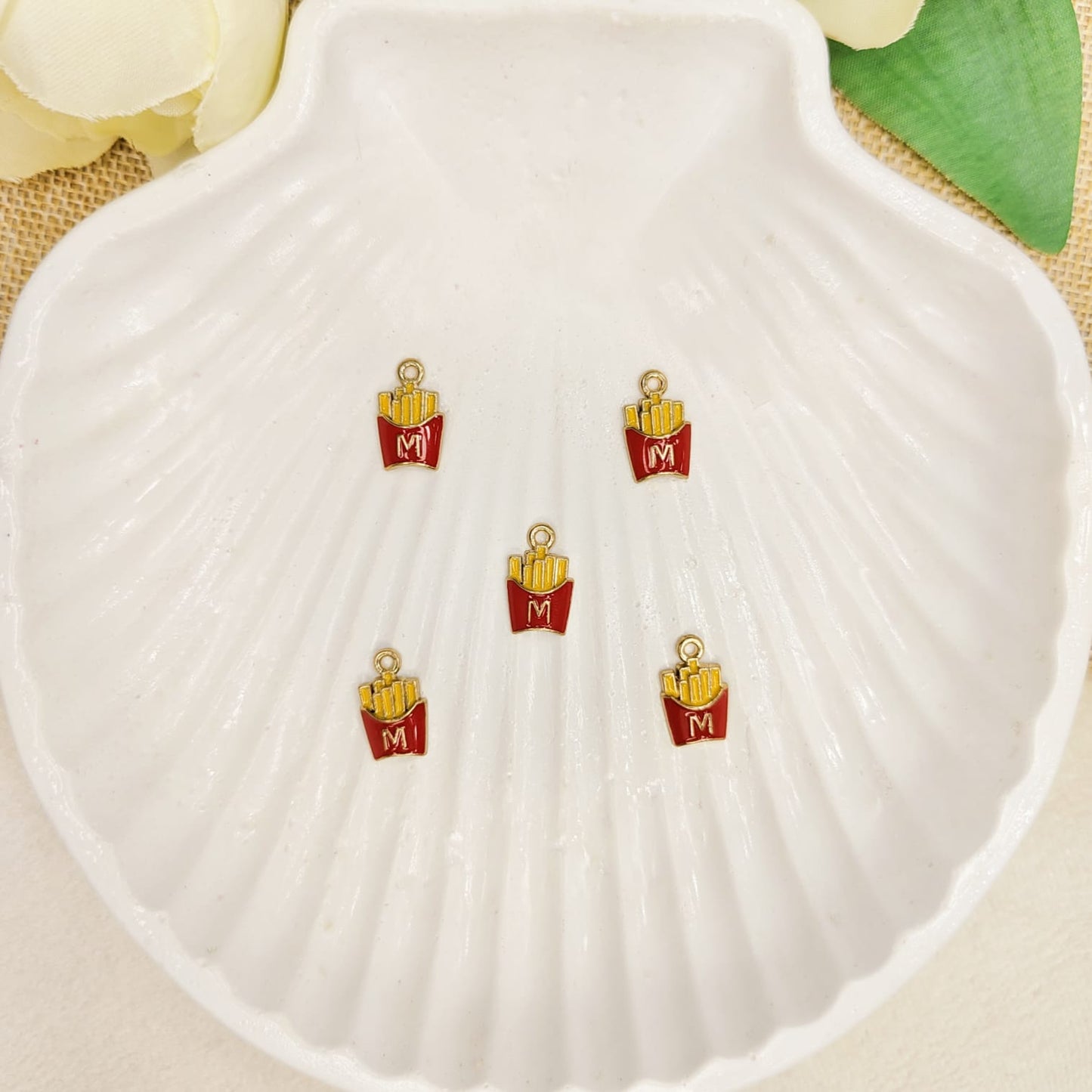 Mini French Fries Metal Charms