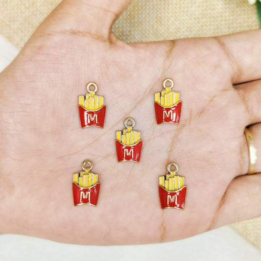 Mini French Fries Metal Charms