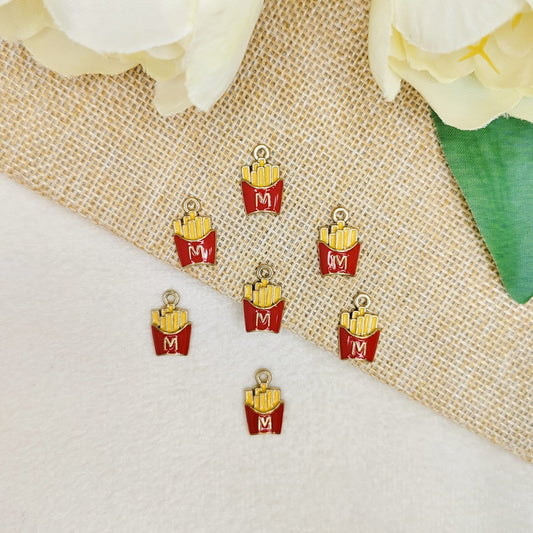 Mini French Fries Metal Charms