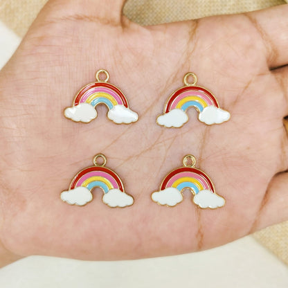 Rainbow Cloud Metal Charms
