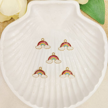Rainbow Cloud Metal Charms
