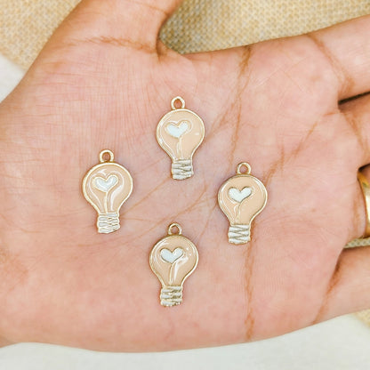 Cupid Lightbulb Metal Charms
