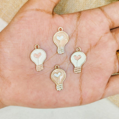 Cupid Lightbulb Metal Charms