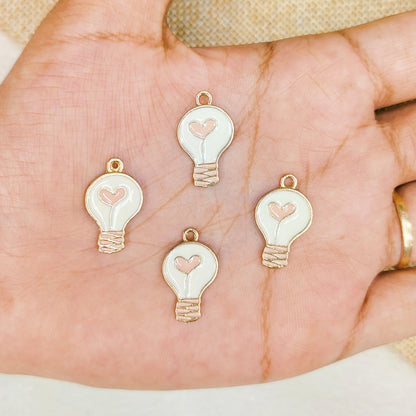Cupid Lightbulb Metal Charms