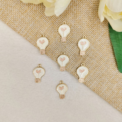 Cupid Lightbulb Metal Charms