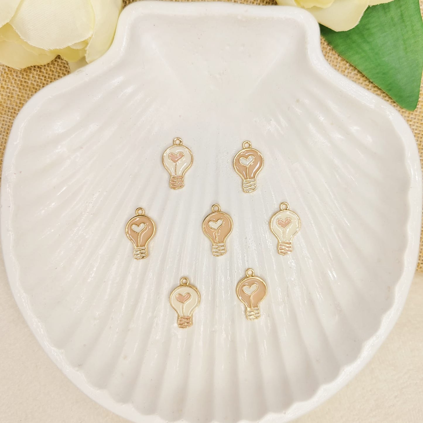Cupid Lightbulb Metal Charms