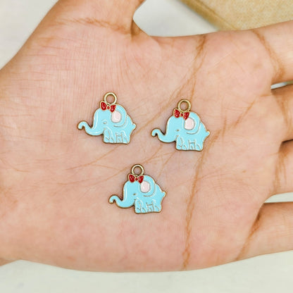 Mini Baby Elephant Metal Charms