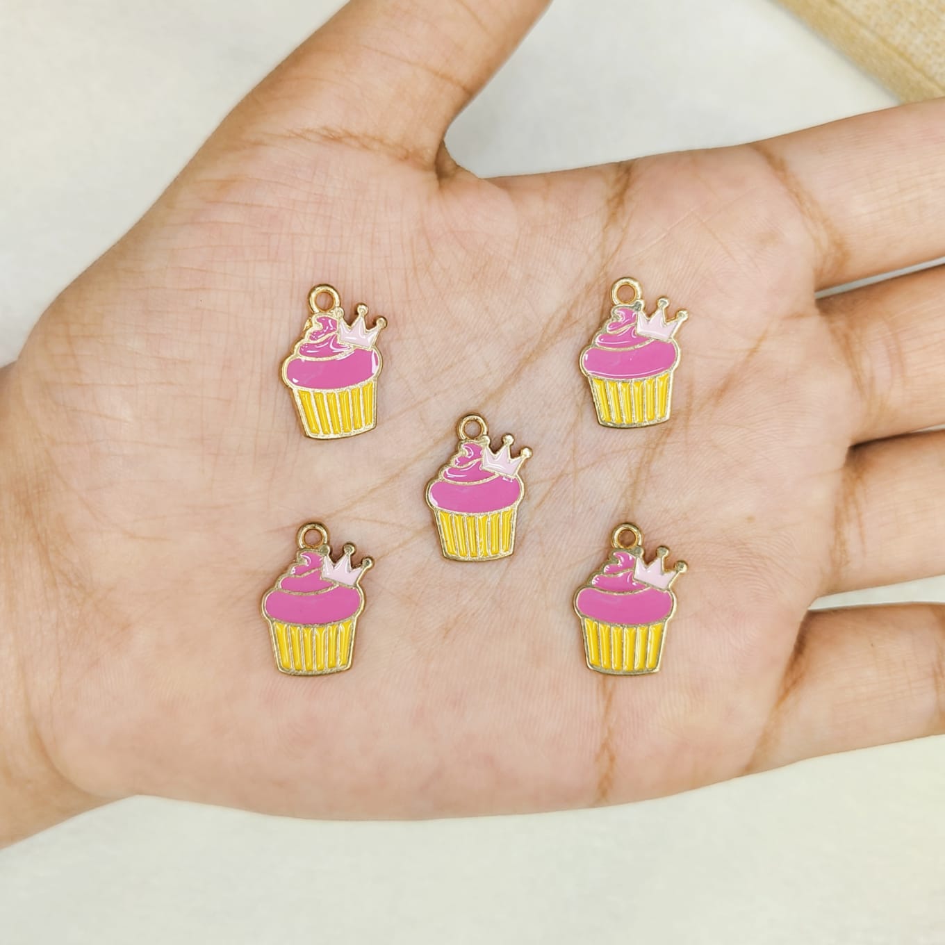 Princess Cupcake Metal Charms
