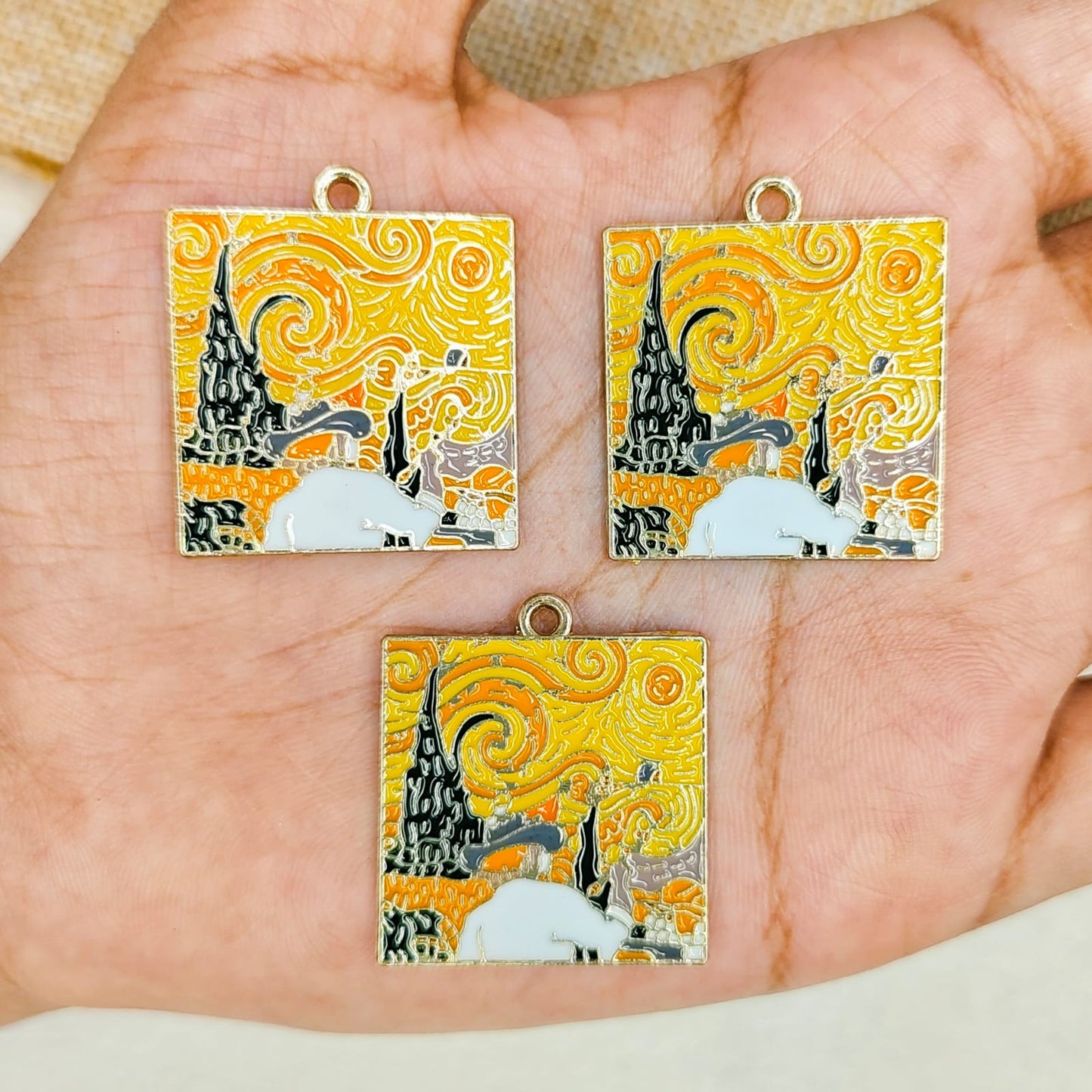 Van Gogh Painting Theme Charms