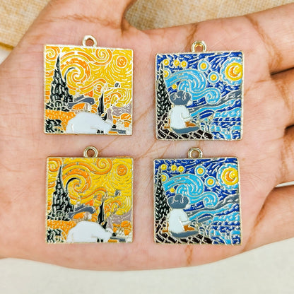 Van Gogh Painting Theme Charms