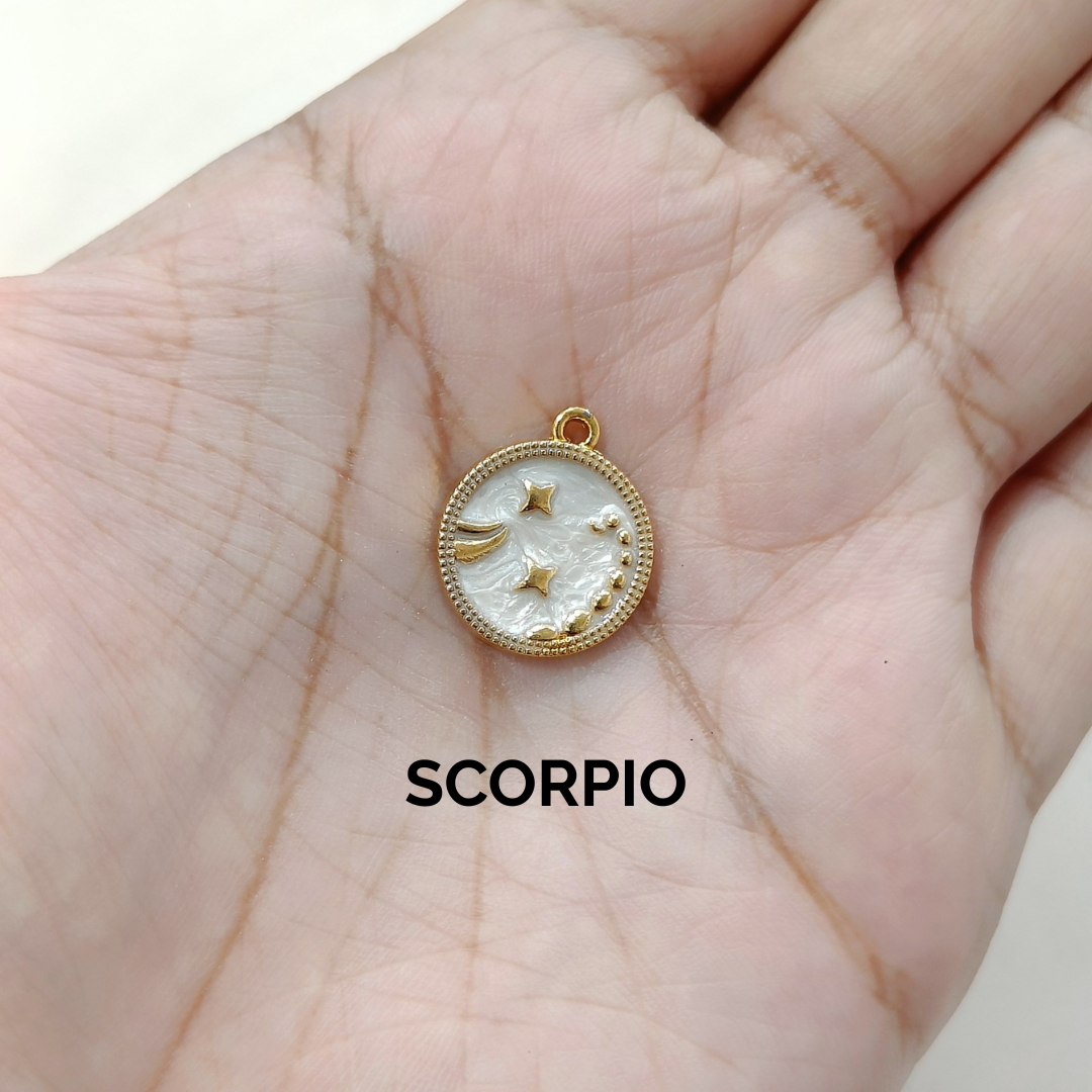 Luxury Zodiac Sign Enamel Metal Charms