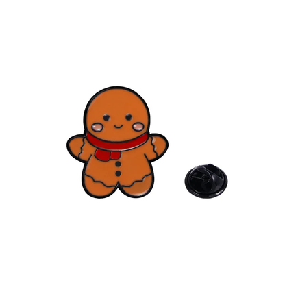 Gingerbread Man Christmas Theme Enamel Pin