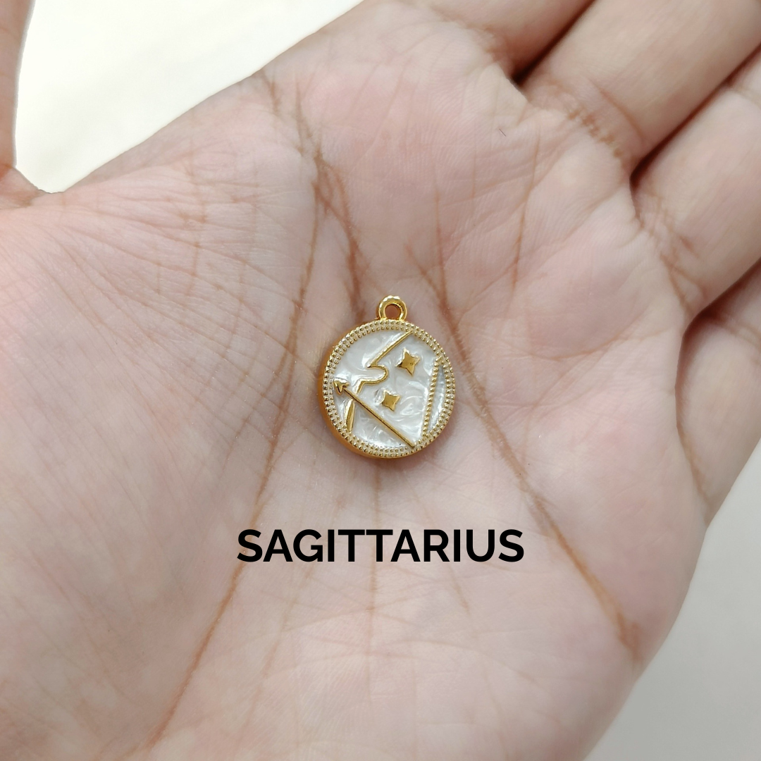 Luxury Zodiac Sign Enamel Metal Charms